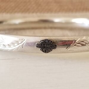 Sterling Silver Harley Davidson Bangle Bracelet